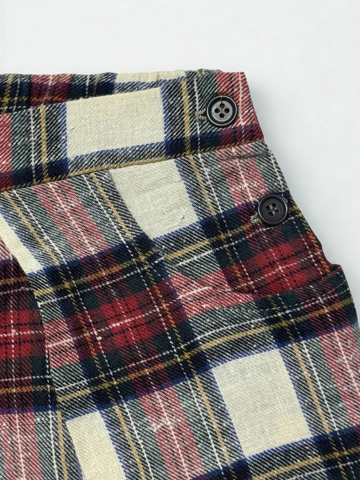 Falda a Cuadros Bonpoint Niña 8Y Lana Mezcla de Algodón Falda a Cuadros Forrada Rojo Azul Nueva con Etiquetas Foto 4 de 4