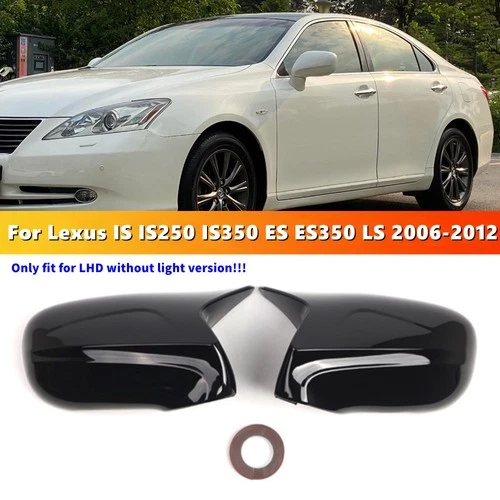 Gloss Black Side Wing Mirror Cover Caps For Lexus IS250 IS350 ES350 LS 2006-2012