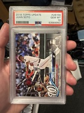 2018 Topps Update Juan Soto Rookie Debut PSA 10 #US104 Rookie Card RC Nats Mets. rookie card picture