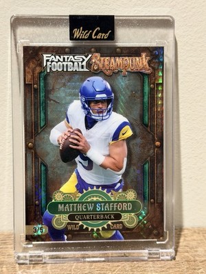 Wild Card Fantasy Football Steampunk Matthew Stafford serial numbered 3/5 2026