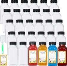 30 Pack 8oz Empty Plastic Bottles with Leak-Proof Caps Food Grade Recyclable