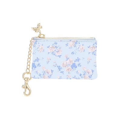 LoveShackFancy   Case-Mate Everblooming Rosettes Printed PU Zipper Coin Pouch