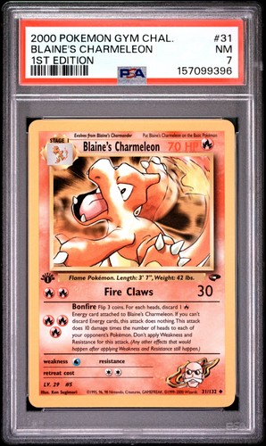 Blaine's Charmeleon (1st Edition) graded PSA 7 for sale on eBay
