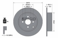 2X Pagid Bremsscheibe Voll Ø279Mm FüR Toyota Corolla ZZE12_ NDE12_ ZDE12_
