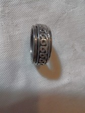 Stering Silver Fidget Spinning Ring