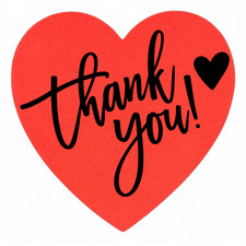 50 Silver Holo Thank You Stickers 2 Inch - Shiny Rainbow Heart Mailing Labels