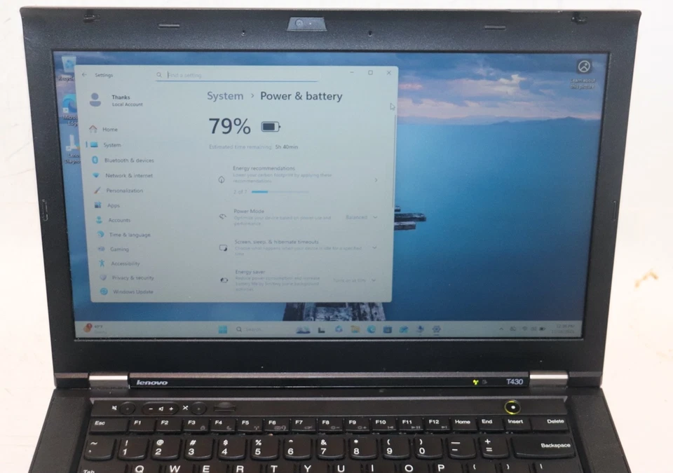 Lenovo ThinkPad T430|Core i5@2.60 GHz|8GB RAM|256GB SSD|WIN11. PROF|Webcam - Image 4 of 4