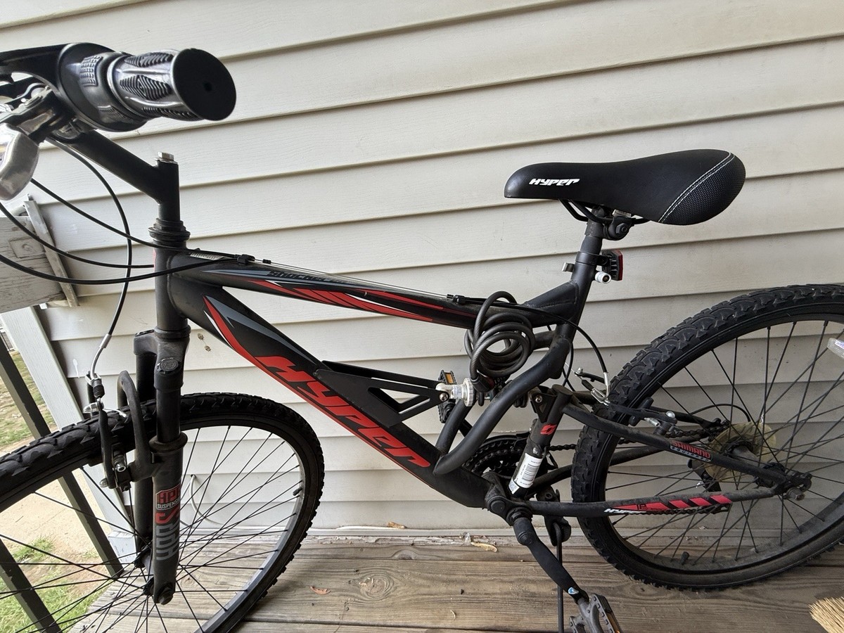 Hyper Shocker 26 inch Mountain Bike for Men Black/Red for sale