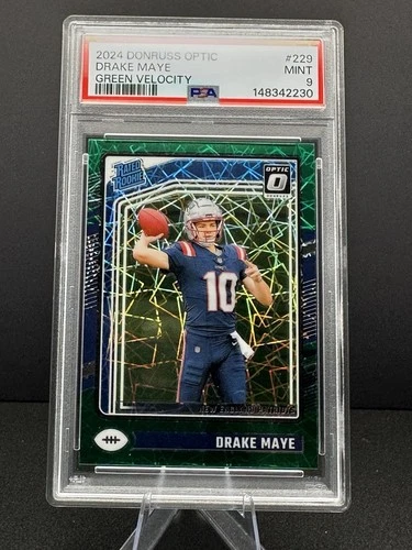2024 PANINI DONRUSS OPTIC GREEN VELOCITY #229 DRAKE MAYE ROOKIE RC PSA 9