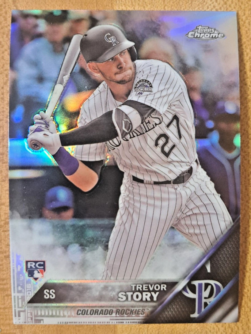 2016 Topps Chrome Refractor Trevor Story RC #45 SP Rookie Card