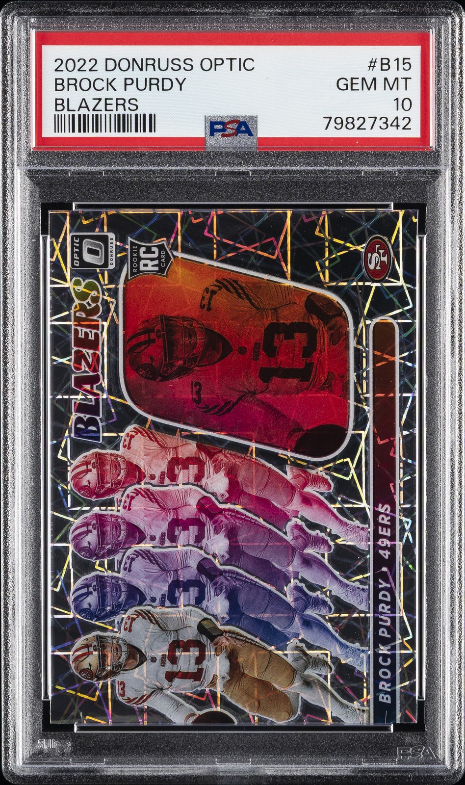 2022 PANINI DONRUSS OPTIC BLAZERS #B15 BROCK PURDY PSA 10