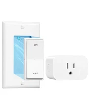 DEWENWILS No Wiring Wireless Light Switch Magnetic Remote Plug & Play 15A