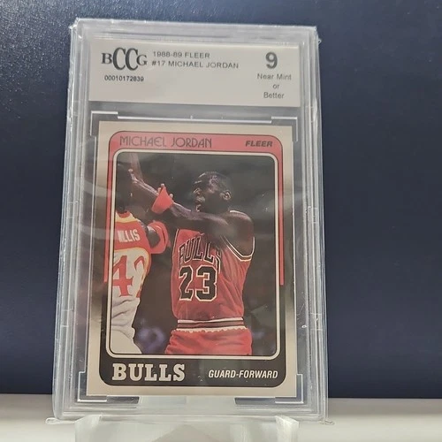 Fleer 1988-89 Michael Jordan #17 Chicago Bulls Graded Beckett (BCCG 9)