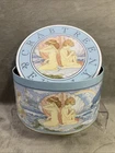 VTG 1988 Crabtree & Evelyn Large Round Tin Cherubs Ocean Dolphins Sea Turtles