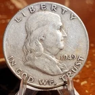 1949 Franklin Half Dollar 90% Silver Nice Coin