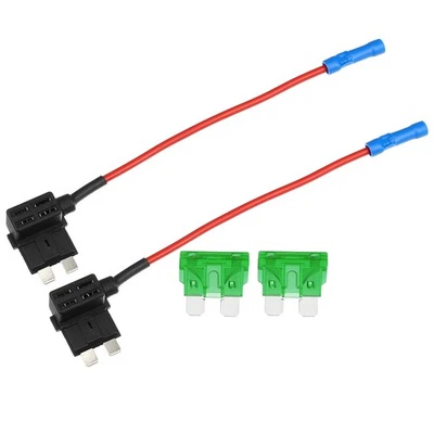 12V Standard Fusible Adaptateur avec 2pcs 30A Lame Style Fusible - Photo 1/4