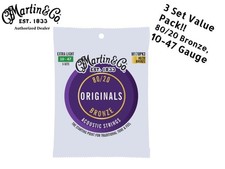 **3 PACK - MARTIN M170 ACOUSTIC GUITAR STRING...