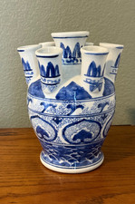 Chinese Blue And White Porcelain Tulip Vase Tulipiere