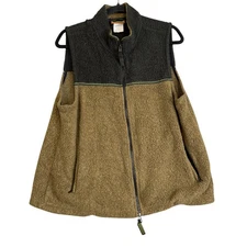 Horny Toad Vest Mens Large Brown Fleece Sherpa Full Zip Outdoor Hiking Warm