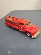 Vintage Trademark Mobilgas Mobil Tin Friction Toy Made In Japan