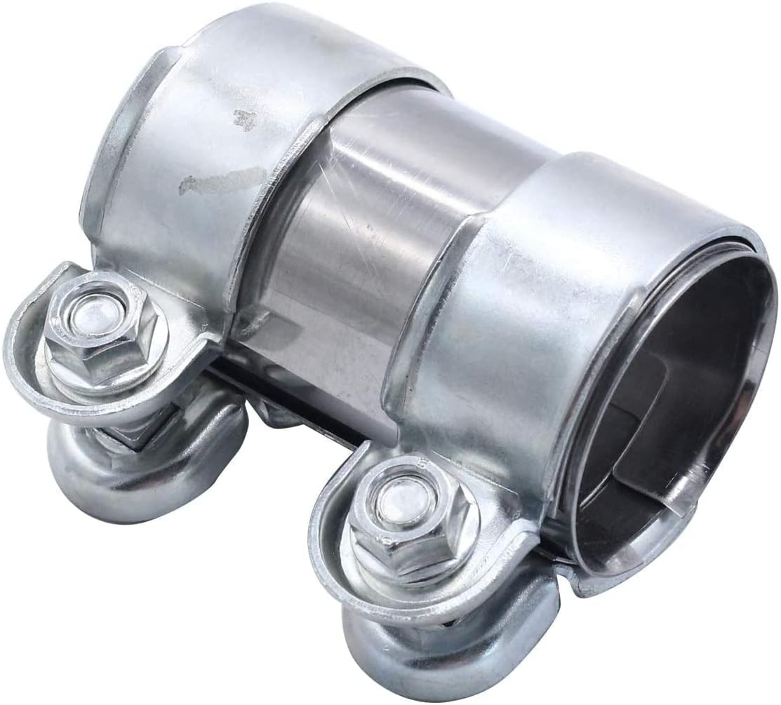 1 PC SHLPDFM Exhaust Clamps Exhaust Pipe Sleeve Connector Stainless Steel 50 mm
