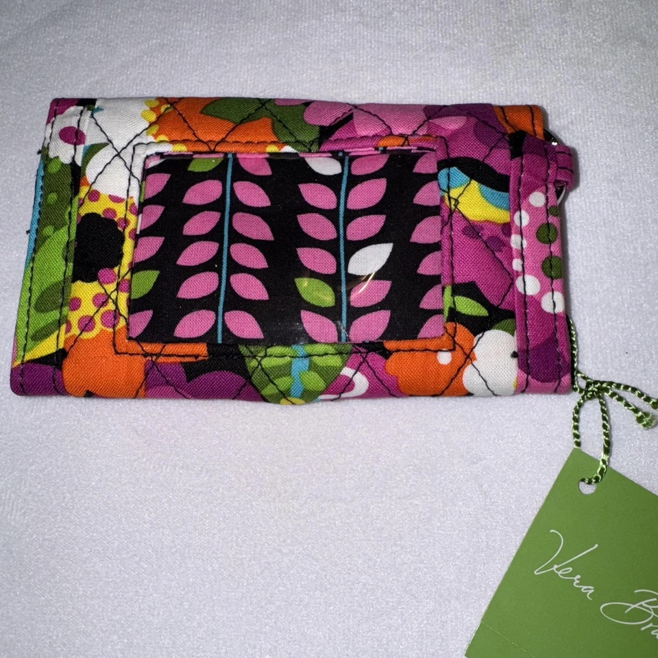 Vera Bradley Quick Swipe ID Wallet Womens Va Va Bloom Floral Pink Key Ring NWT - Image 3 of 4