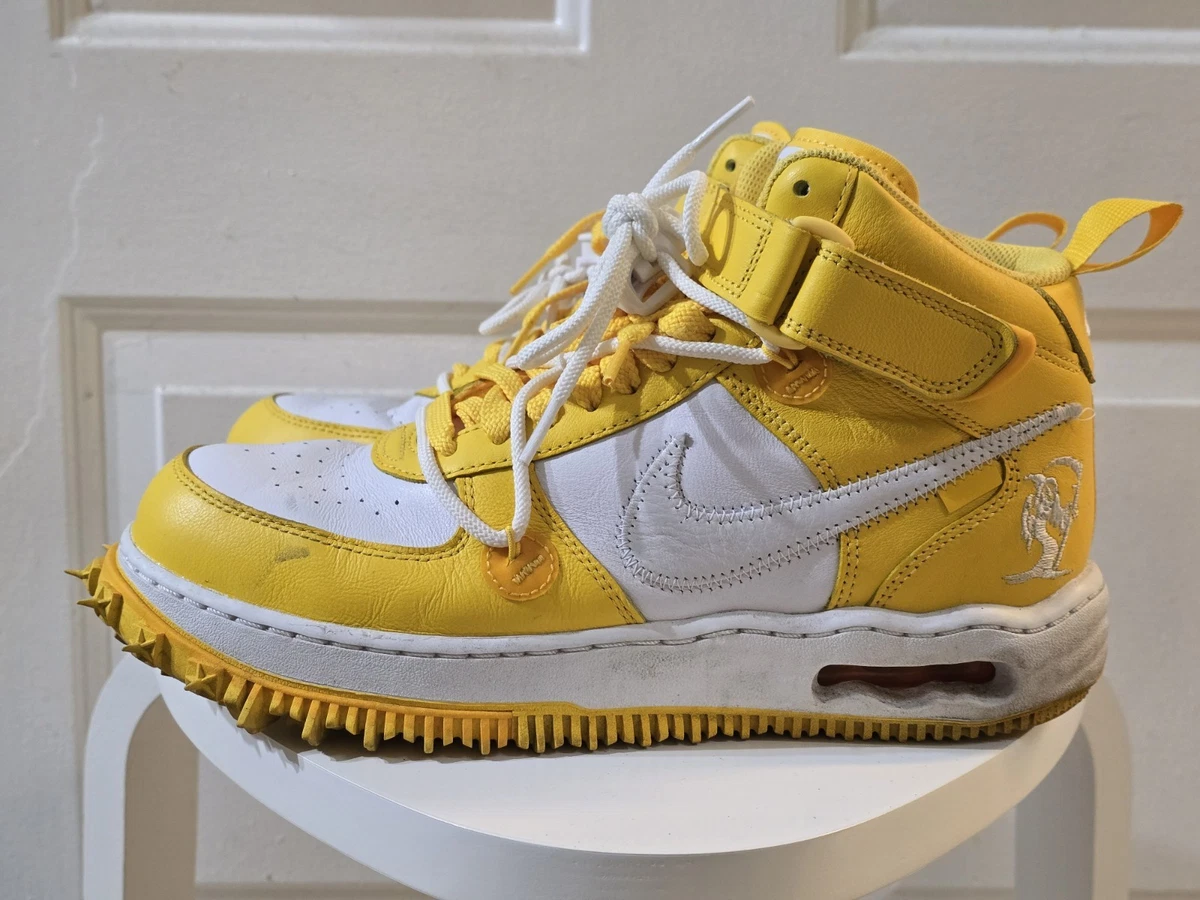 Nike Off-White x Air Force 1 SP Leather Mid Varsity Maize for Sale