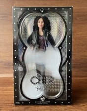CHER Barbie Doll Black Label Bob Mackie Design Turn Back Time Black Leather 2007