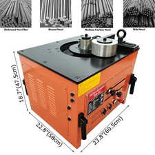 RB-32 Steel Bar Bender 1-1/4" Electric Rebar Bending Machine Angle 0-180° 110V