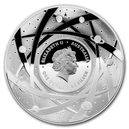 2018 Australia 1 oz Silver $5 Domed Earth and Beyond: The Earth - Picture 2 of 5
