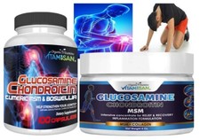 Joint Support Caps  Glucosamine Cream Set  MSM, Collagen, Turmeric, Bee Venom