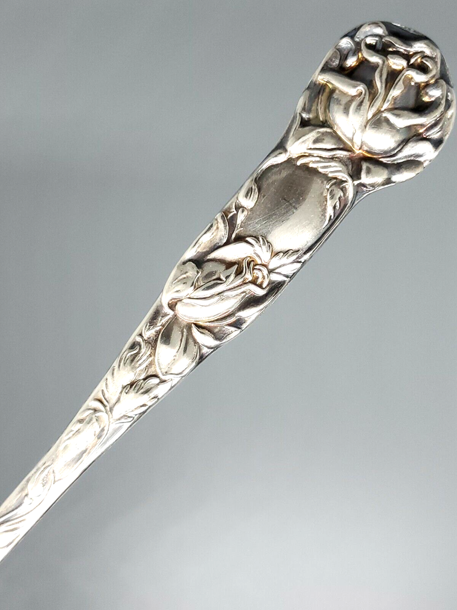 Beautiful Rose Handle Silver Plate Cake Pie Server Made in ITALY
