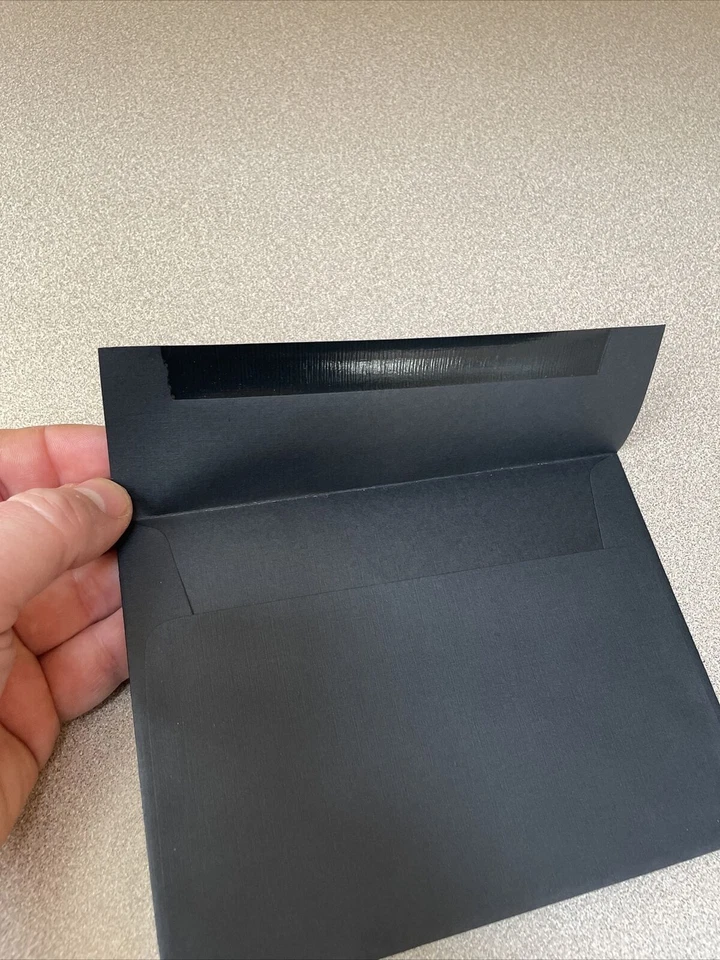A-7 Classic Linen Envelopes 5 1/4" x 7 1/4" B”lack 249ea In The Box Wedding Bday - Image 2 of 4