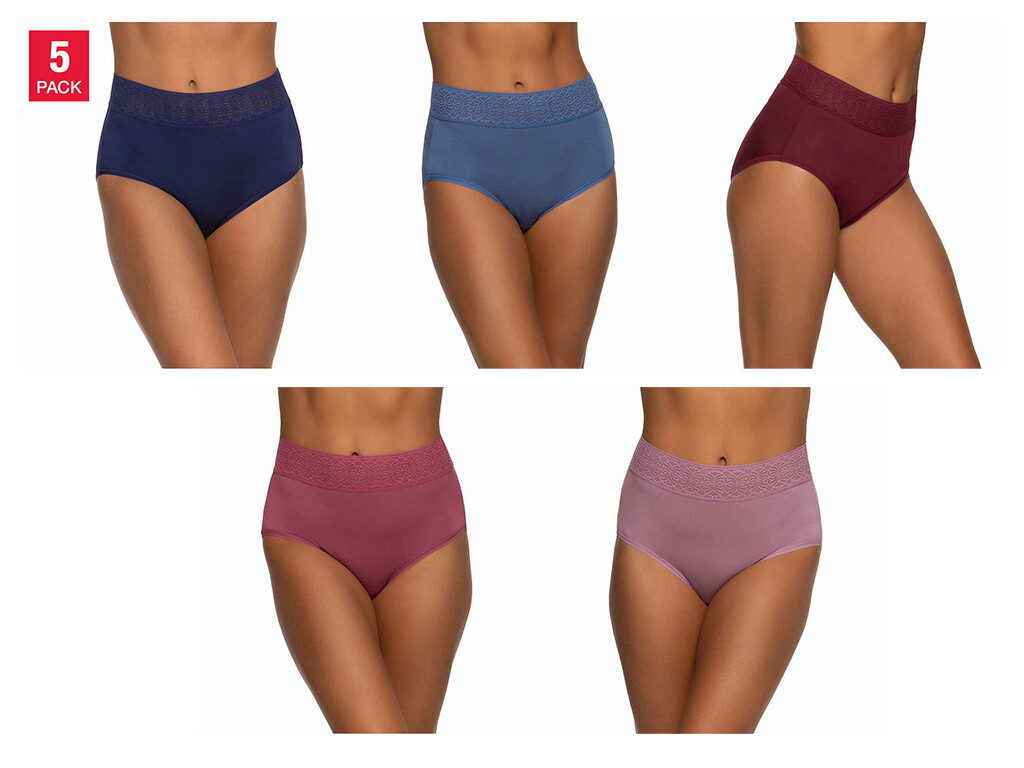 Black Bow Women's High Waist Modal Stretch Brief 5 Pack M L XL K5 eBay