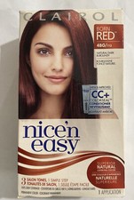Clairol Nice 'n Easy Hair Color Born Red 4BG/113 Natural Dark Burgundy.