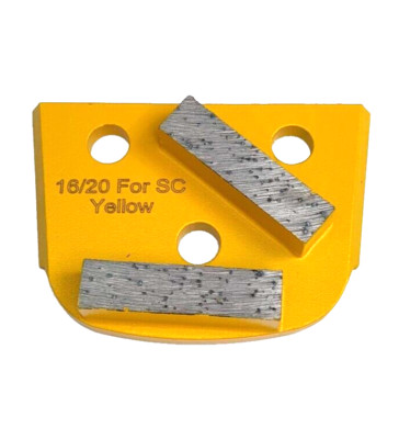 16/20 Grit Hard bond trapezoid grinding diamond tools-concrete prep. Lavina 2seg