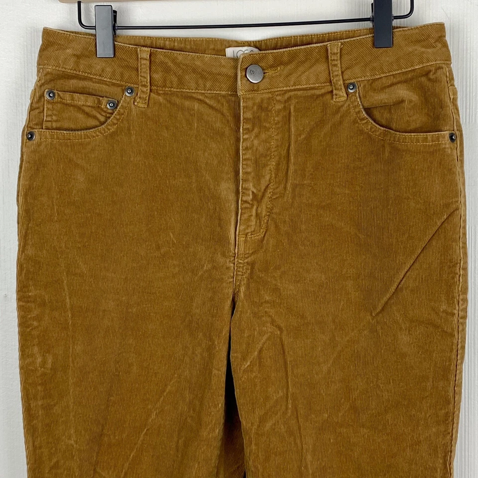 Lori Goldstein LOGO Pants Womens 10 Brown Tan Skinny Stretch Corduroy A282171 - Image 2 of 4