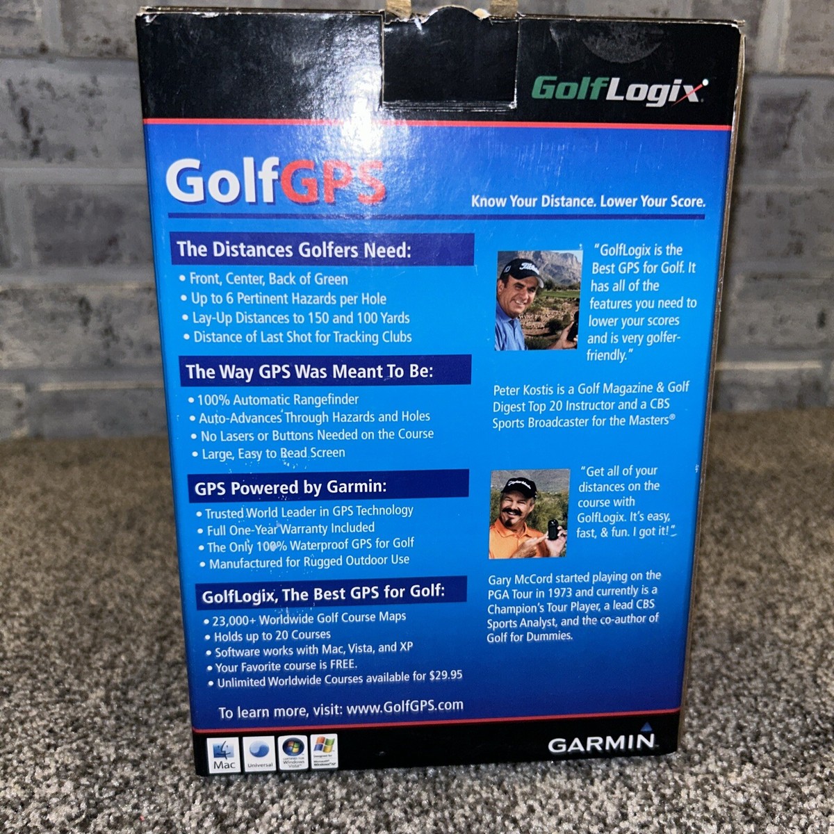 Garmin GolfGPS GPS GolfLogix Handheld w/ Box, Manual, Charger