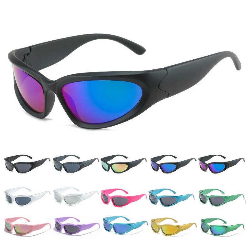 Wrap Around Sports Sunglasses for Men Women Oval Sun Glasses