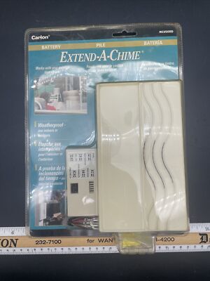 Carlon Extend-A-Chime RC3500D Battery Operated Weatherproof Indoor/Outdoor Beige