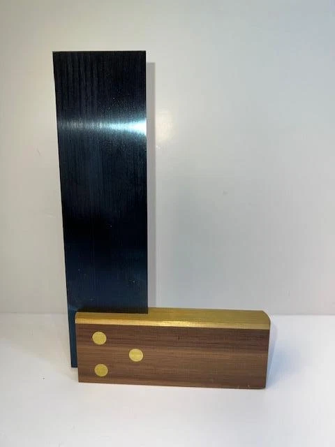 Nuevo de Lote Antiguo Irwin MARPLES 6" Ebanistas Triple Anclaje Latón y Nogal Tri Cuadrado Foto 3 de 4