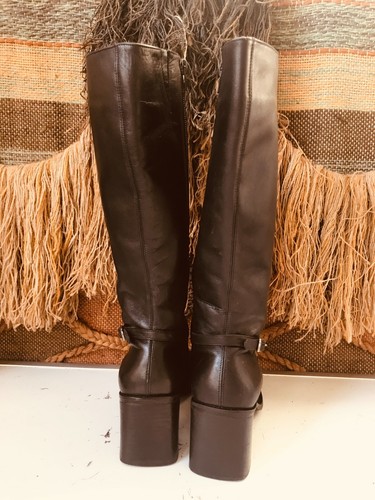 KENNETH COLE REACTION WOMEN'S BLACK LEATHER SIDE RING LEADER HEEL BOOTS 7 - Picture 5 of 9