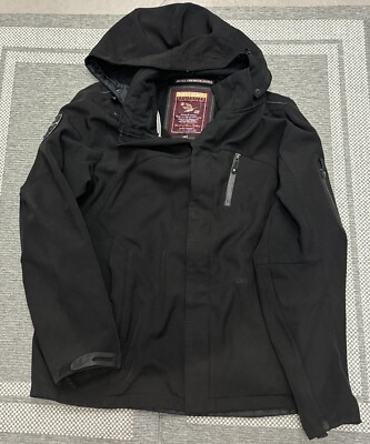 Point Zero Collection Duvet Premium Down Hooded  Black Coat Jacket Sz. L / Large