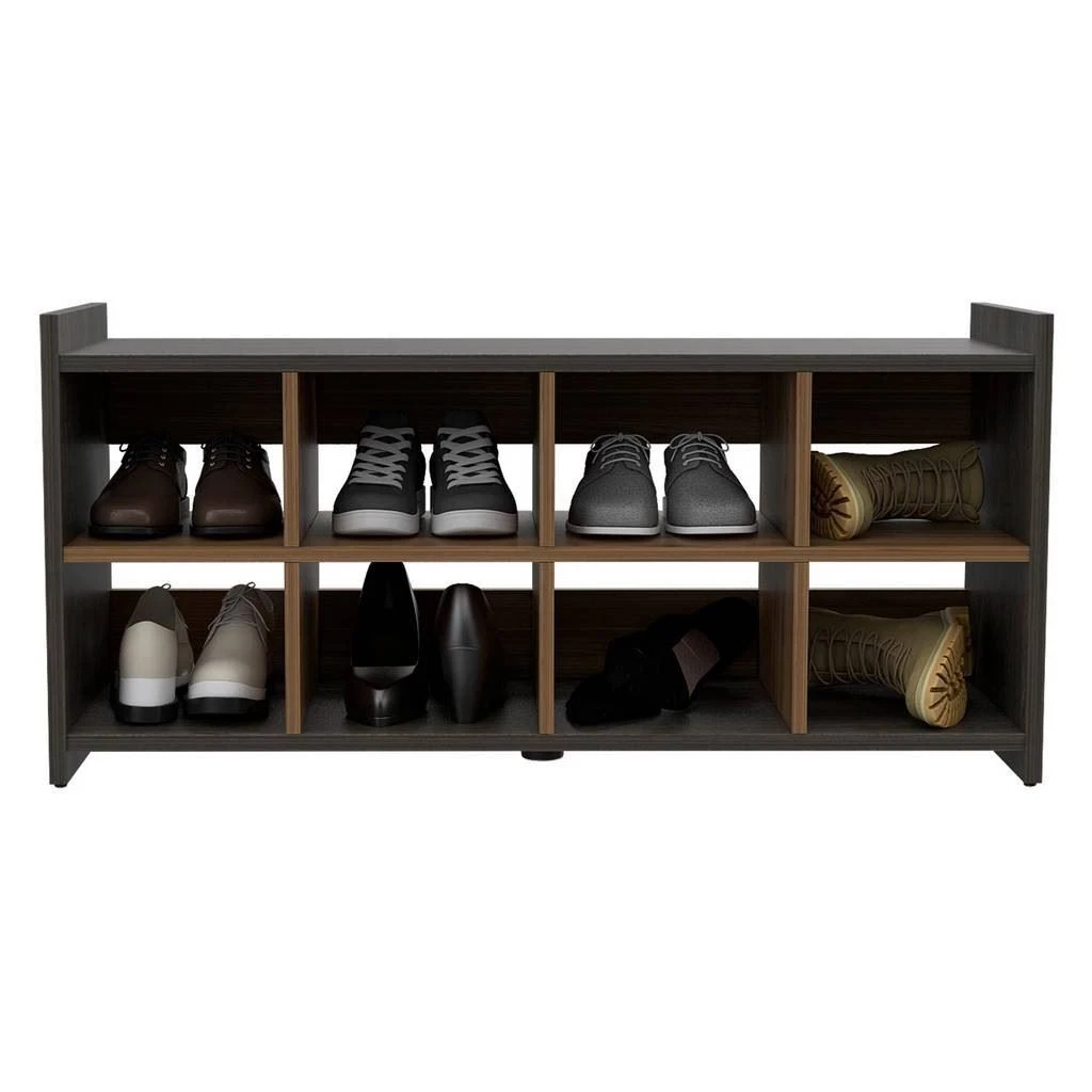 Espresso shoe shop rack