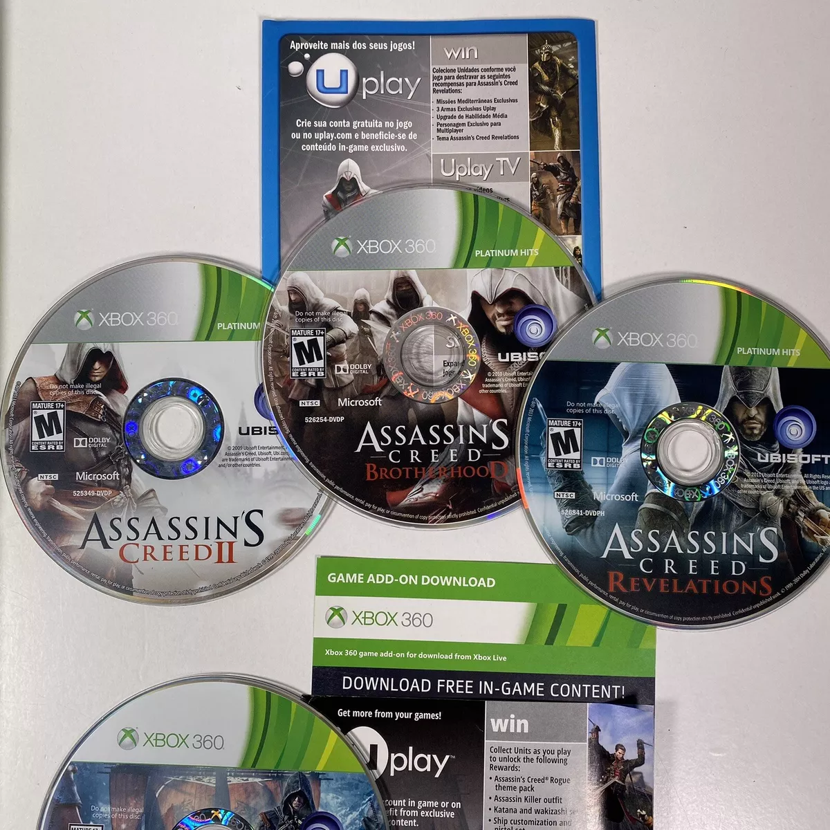 Assassin's Creed Ezio Trilogy + Rogue + Creed III Lot Of 5 Xbox 360