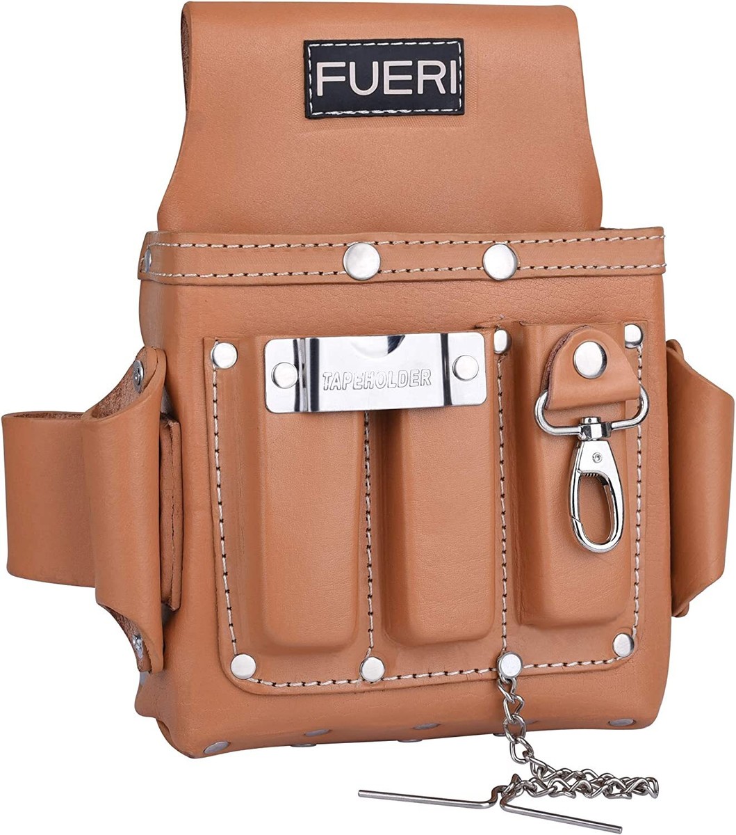 FUERI Leather Tool Pouches 4 Pocket Heavy Duty Carpenter