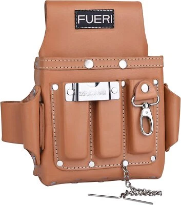 FUERI Leather Tool Pouch for carpenters electrical Tool bag for electricians Framers