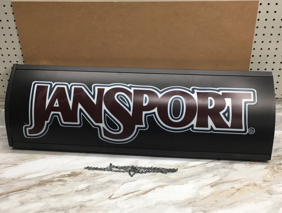 Tienda Jansport Colgante Exhibición Letrero Luz Mochila Bolsa Publicidad RARO NOS Foto 2 de 4