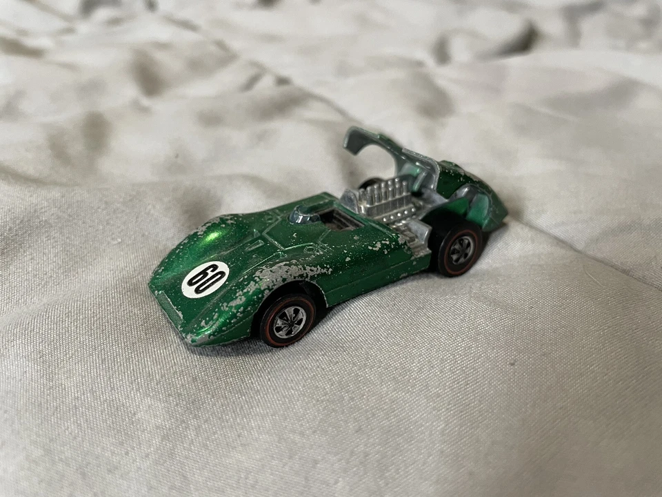 1969 Hot Wheels Redline Ferrari 312P GREEN - Image 2 of 4