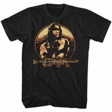 Conan The Barbarian Movie Sheild Arnold Schwarzenegger Men's T-Shirt